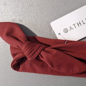NWT Athleta Powevita Swept Up Headband Burgundy ONE SIZE FITS ALL